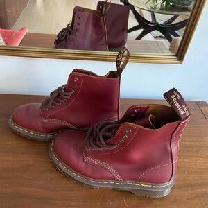 Red 1460 Dr Martens Made in England 8-hole Boots
